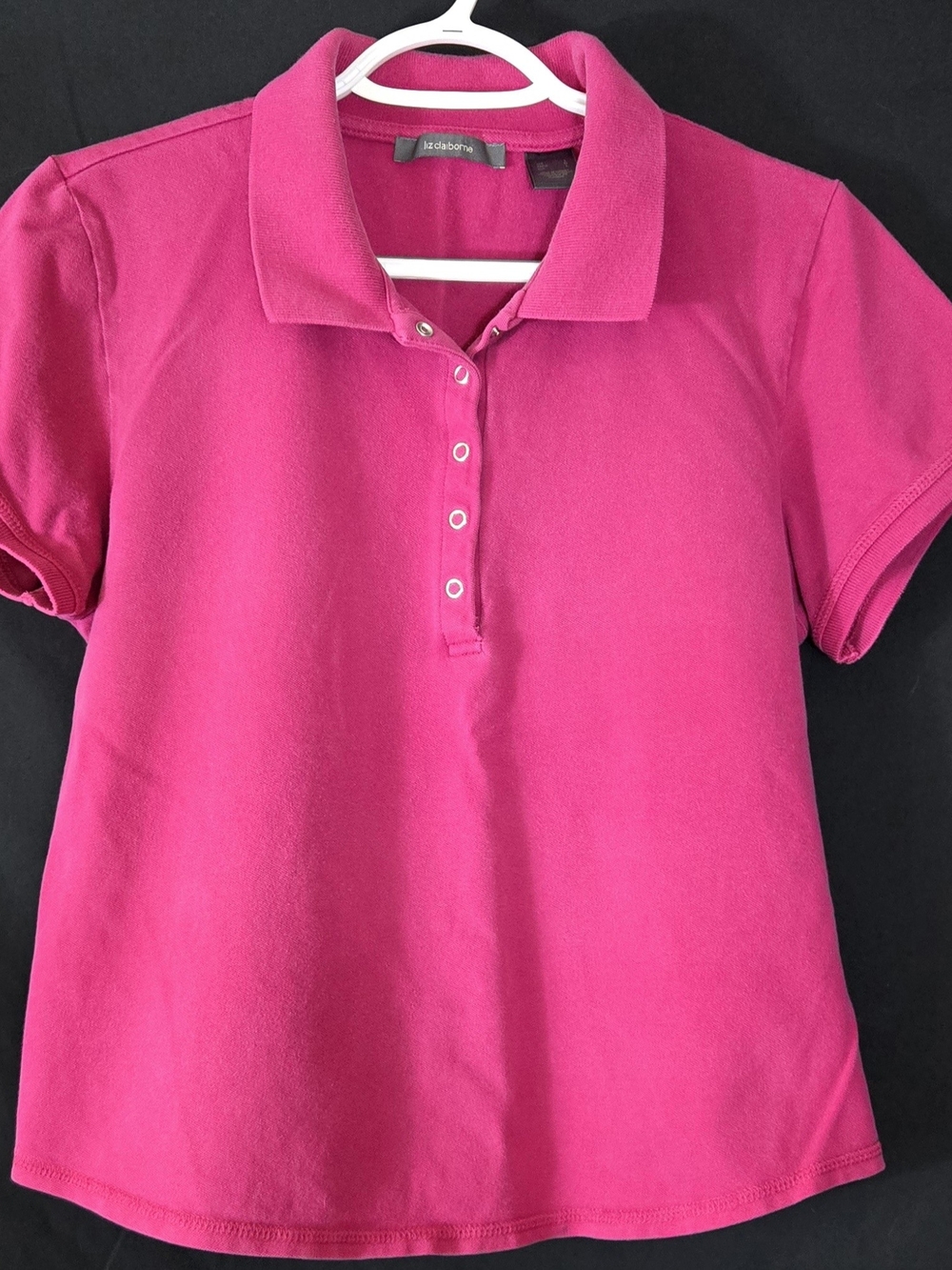 Liz Claiborne Hot Pink Short Sleeve Polo #674